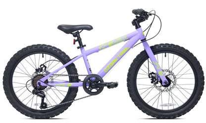 20" Ozark Trail Vibe Mountain Bicycle, 7 Speed, Fits Rider 3'11"-4'4", Purple, Teen, Unisex