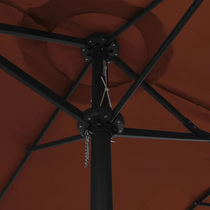 vidaXL Garden Parasol Blue Polyester fabric, Aluminum pole and ribs Large