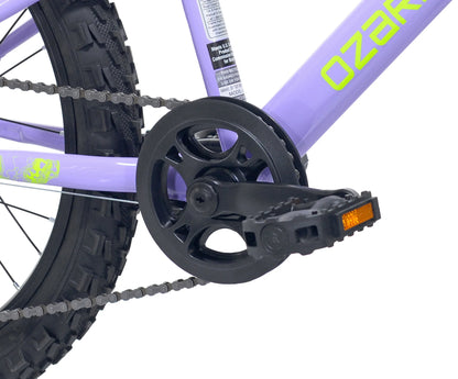 20" Ozark Trail Vibe Mountain Bicycle, 7 Speed, Fits Rider 3'11"-4'4", Purple, Teen, Unisex