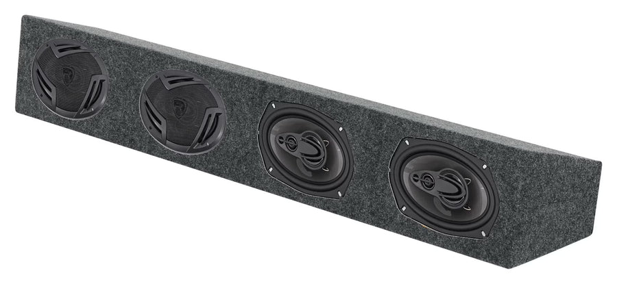 (4) Rockville RV69.4A 6x9" 1000w 4-Way Car Speakers+Quad Speaker Enclosure Box
