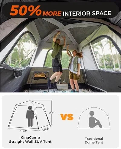 SUV Tent, Instant 6-8 Person Waterproof & Windproof Tailgate Car Camping Tent with Movie Screen for Family Camping & Outdoor Adventures
