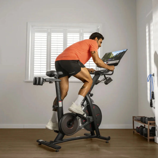 YESOUL G1 Plus Magnetic Exercise Bike with 21.5" Rotating HD Screen, 100 Resistance Levels, Silent Drive, Vented Seat, Home Indoor Cycling