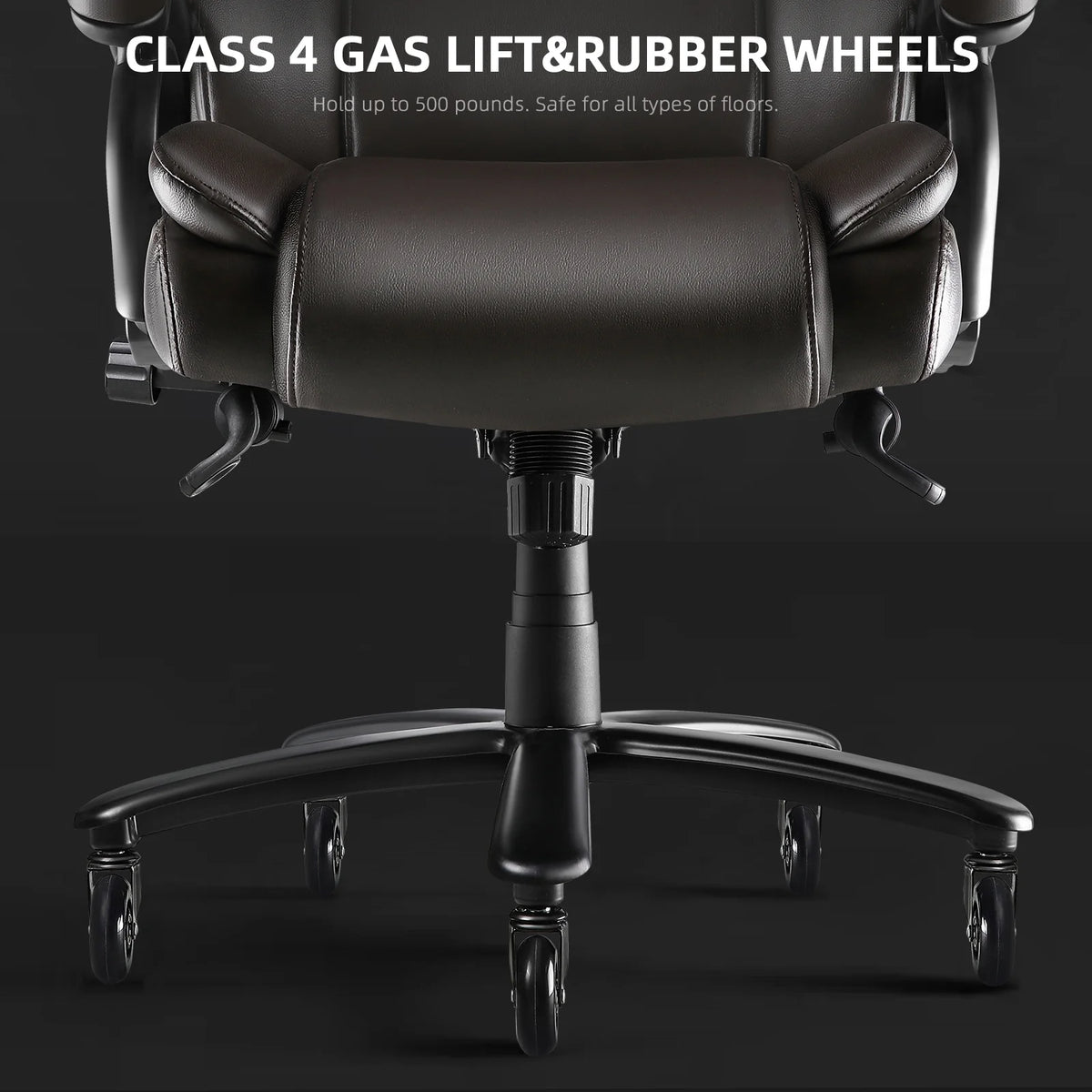 Waleaf Heavy Duty Big and Tall Office Chair 500lbs with Adjustable Lumbar Support,High Back Office Chair for Adults