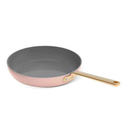 Beautiful 12pc Ceramic Non-Stick Cookware Set with Strainer Lids, White Icing by Drew Barrymore