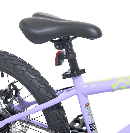 20" Ozark Trail Vibe Mountain Bicycle, 7 Speed, Fits Rider 3'11"-4'4", Purple, Teen, Unisex