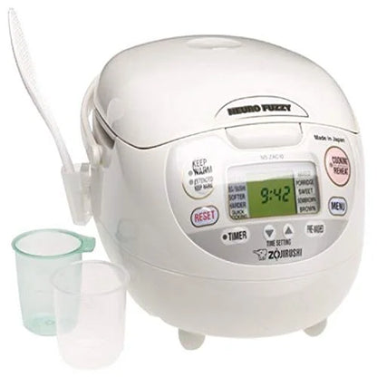 Zojirushi Neuro Fuzzy 5.5-Cup Electric Rice Cooker, White - Keep Warm