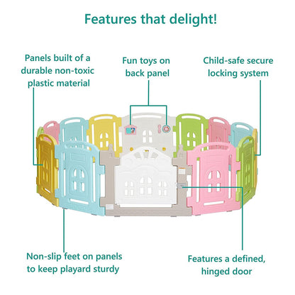 Dream On Me 14 Panel Groovy Play Center/ Playpen / Playard