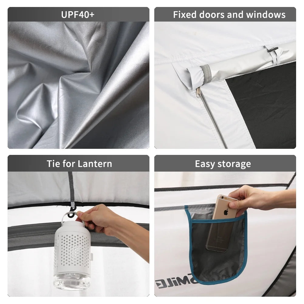 , 4-6 Persons White + Gray Pop-Up Boat Tent, , ,